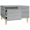 Mesa De Centro Madera Contrachapada Gris Sonoma 55x55x36,5 Cm