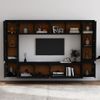 Muebles Para Tv 8 Piezas Madera Maciza De Pino Negro