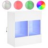 Mueble De Tv De Pared Con Luces Led Blanco 58,5x30x60,5 Cm