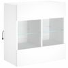 Mueble De Tv De Pared Con Luces Led Blanco 58,5x30x60,5 Cm