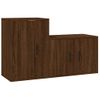 Set De Muebles Para Tv 2 Piezas Madera Contrachapada Roble Marrón