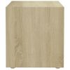 Mueble Tv Madera Contrachapada Blanco Y Roble Sonoma 37x35x37cm