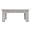 Mesa De Centro Madera Contrachapada Gris Hormigón 100x60x42 Cm