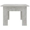 Mesa De Centro Madera Contrachapada Gris Hormigón 100x60x42 Cm