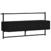 Mueble De Tv De Pared Madera Ingeniería Negro 100,5x30x51 Cm