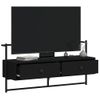 Mueble De Tv De Pared Madera Ingeniería Negro 100,5x30x51 Cm