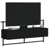 Mueble De Tv De Pared Madera Ingeniería Negro 100,5x30x51 Cm