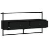 Mueble De Tv De Pared Madera Ingeniería Negro 100,5x30x51 Cm