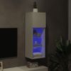 Mueble Para Tv Con Luces Led Blanco 30,5x30x90 Cm