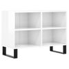 Mueble De Tv Madera De Ingeniería Blanco Brillo 69,5x30x50 Cm