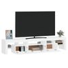 Mueble De Tv Con Luces Led Blanco 200x36,5x40 Cm