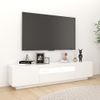 Mueble Para Tv Con Luces Led Blanco 180x35x40 Cm