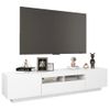 Mueble Para Tv Con Luces Led Blanco 180x35x40 Cm
