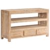 Mueble Para Tv Madera Maciza Acacia Marrón Claro 90x30x55 Cm