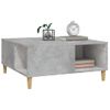 Mesa De Centro Madera Contrachapada Gris Hormigón 80x80x36,5 Cm