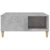 Mesa De Centro Madera Contrachapada Gris Hormigón 80x80x36,5 Cm