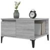 Mesa De Centro Madera Contrachapada Gris Sonoma 55x55x36,5 Cm