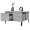 Mesa De Centro Madera Contrachapada Gris Sonoma 55x55x36,5 Cm