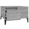 Mesa De Centro Madera Contrachapada Gris Sonoma 55x55x36,5 Cm