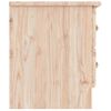 Mesita De Noche Alta Madera Maciza De Pino 43x35x40,5 Cm