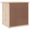 Mesita De Noche Alta Madera Maciza De Pino 43x35x40,5 Cm