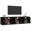 Muebles Para Tv De Pared 3 Unidades Negro 57x34,5x40 Cm