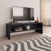 Mueble De Tv Madera Contrachapada Gris Brillante 120x40x40 Cm