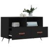 Mueble Para Tv Madera Contrachapada Negro 80x36x50 Cm