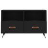 Mueble Para Tv Madera Contrachapada Negro 80x36x50 Cm