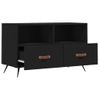 Mueble Para Tv Madera Contrachapada Negro 80x36x50 Cm