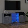 Mueble De Tv Con Luces Led Gris Hormigón 120x30x50 Cm