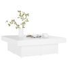 Mesa De Centro Madera Contrachapada Blanco 90x90x28 Cm