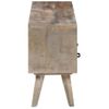 Mueble Para Tv Madera Maciza De Mango Rugosa Gris 130x35x51 Cm