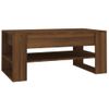 Mesa De Centro Madera Contrachapada Roble Marrón 102x55x45 Cm