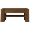 Mesa De Centro Madera Contrachapada Roble Marrón 102x55x45 Cm