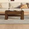 Mesa De Centro Madera Contrachapada Roble Marrón 102x55x45 Cm