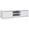 Mueble Tv Madera Contrachapada Blanco Brillante 140x40x35,5cm