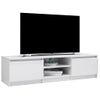 Mueble Tv Madera Contrachapada Blanco Brillante 140x40x35,5cm