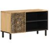 Mueble De Tv Madera Maciza De Mango 80x31x46 Cm