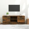 Mueble De Tv Madera Contrachapada Roble Ahumado 102x35x36,5 Cm