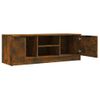 Mueble De Tv Madera Contrachapada Roble Ahumado 102x35x36,5 Cm