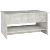 Mesa De Centro Madera Contrachapada Gris Hormigón 80x50x40 Cm