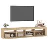 Mueble De Tv Con Luces Led Roble Sonoma 210x35x40 Cm