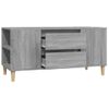 Mueble De Tv Madera Contrachapada Gris Sonoma 102x44,5x50 Cm