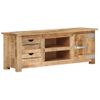 Mueble Para Tv De Madera Maciza De Mango Rugosa 110x30x40 Cm