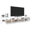 Mueble De Tv Con Luces Led Blanco Brillante 260x36,5x40 Cm