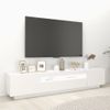 Mueble Para Tv Con Luces Led Blanco 200x35x40 Cm