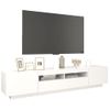 Mueble Para Tv Con Luces Led Blanco 200x35x40 Cm
