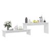 Mueble De Tv Madera Contrachapada Blanco Brillante 180x30x43 Cm