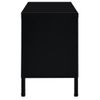 Mueble Para El Televisor Acero Y Vidrio Negro 90x30x44 Cm